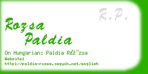 rozsa paldia business card